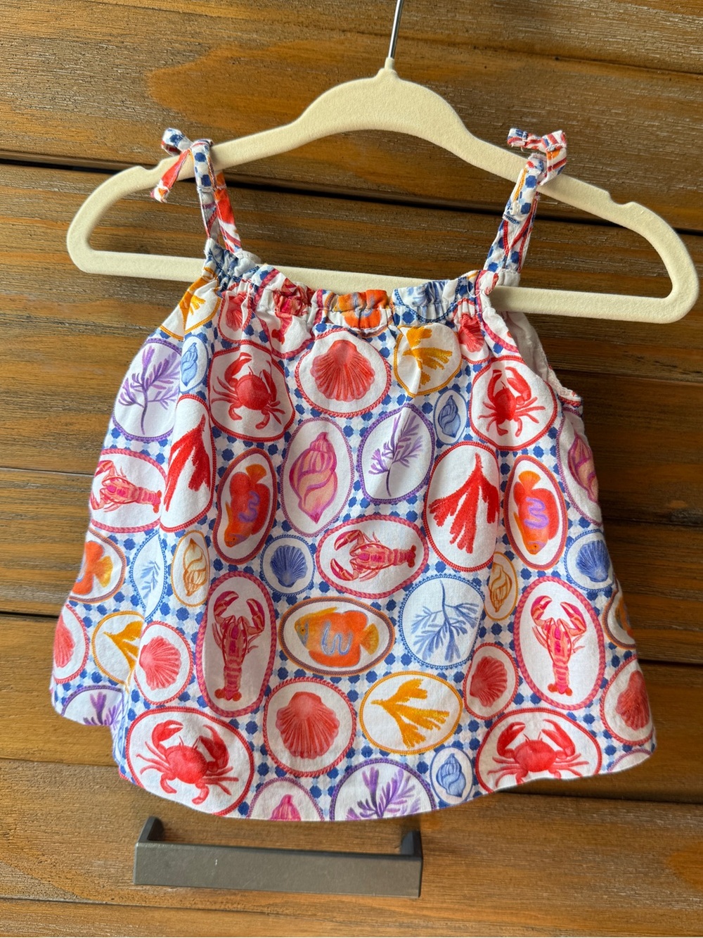 Janie and Jack Matching Set with Multicolor Seashell & Lobster Motif